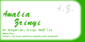 amalia zrinyi business card